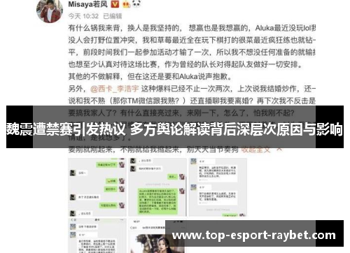 魏震遭禁赛引发热议 多方舆论解读背后深层次原因与影响